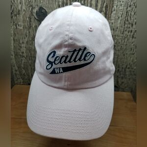 Seattle WA Womens Pink Adjustable Strapback Baseball Hat Cap One Size Fits Most